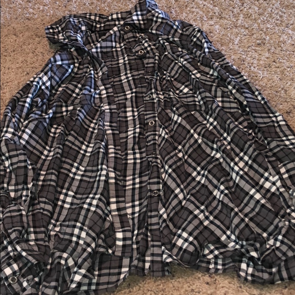 women westbound button down flannel size L